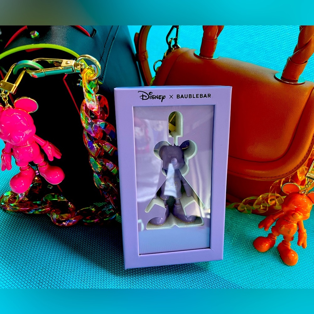 BaubleBar Mickey Keychain / Bagcharm lavender